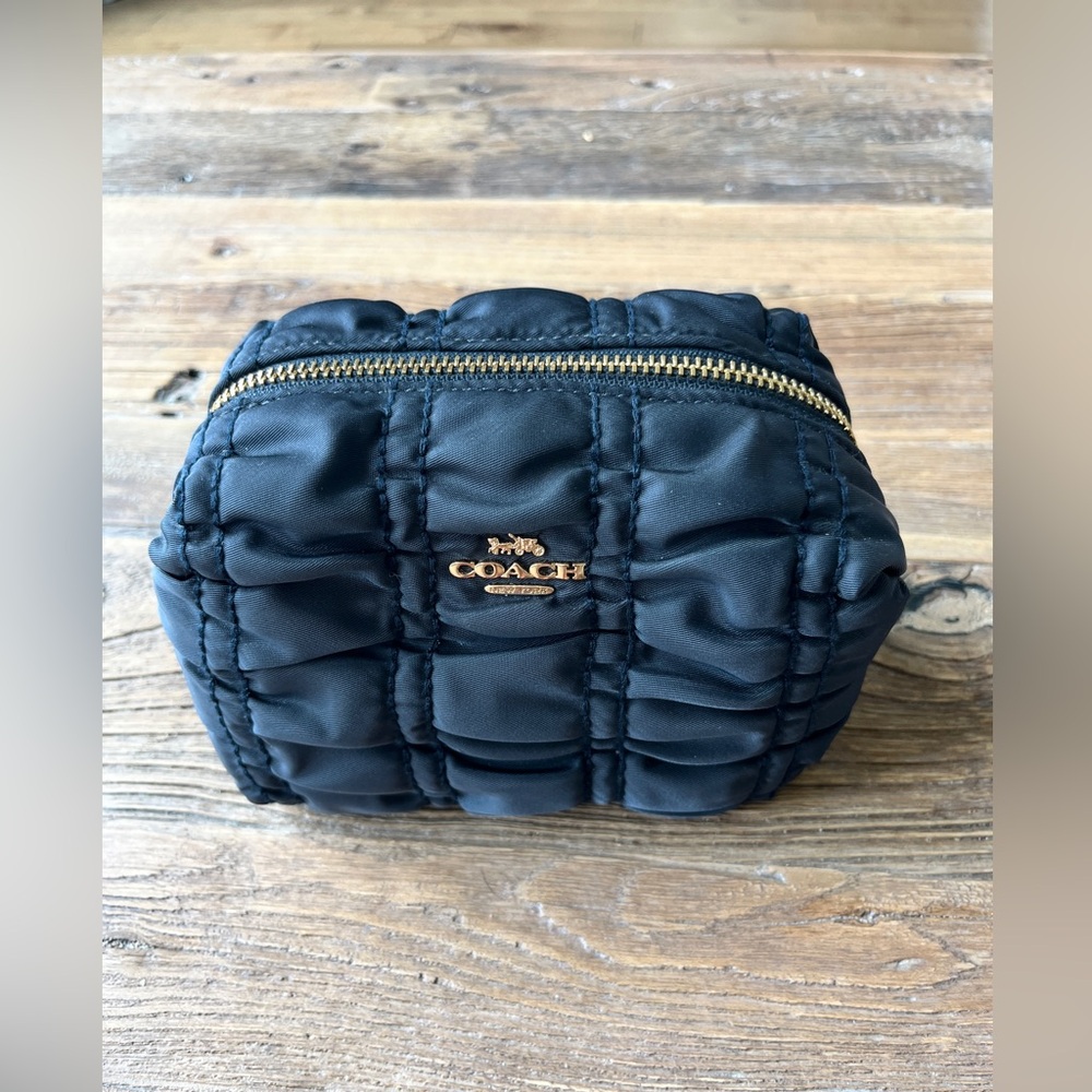 Coach Cosmetic Bag with Gold Hardware